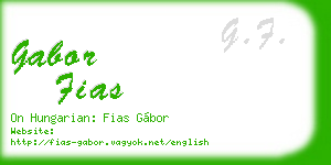 gabor fias business card